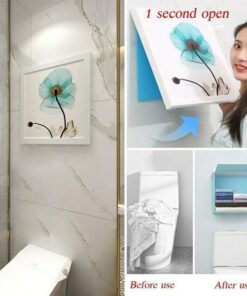 Hidden Bathroom Folding Cabinet Shelf ( 221 )