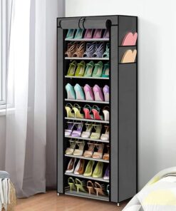 10 Layer Wardrobe Shoe Rack With Cover ( 221 )