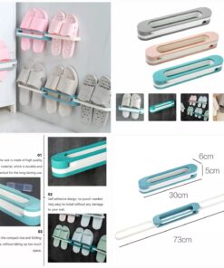Self adhesive wall mounted slipper rack ( 221 )