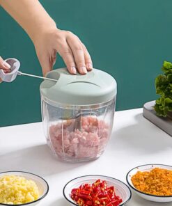 Multi functional hand pull manual chopper masher