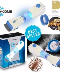 Electric v comb head lice removal machine with 4 filters Metal Comb