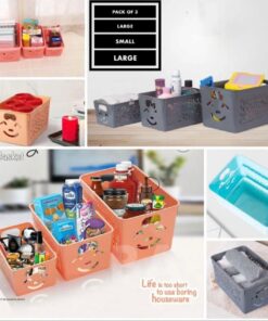 Smiley Basket Pack of 3 With Cap