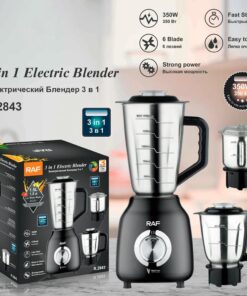 R.2843 Electric Blender 3in1 Stainless Steel 350W 6 Blade Household Multifunction Juicer