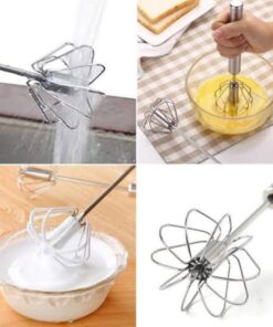 Egg Beater Stainless Steel Spring Egg Beater Whisker Coffee Whisker Hand Push Beater