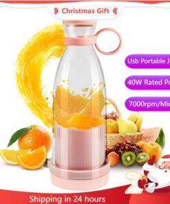 Rechargeable Mixers Fresh Fruit Juicers Blue/Pink Usb Portable Juice Bottle Mini Fast Electric Blender Smoothie Ice Maker
