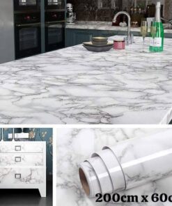 White Marble Shade Self Adhesive Roll Size: 200cm x 60cm
