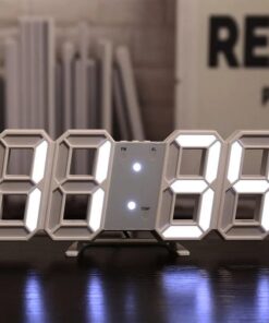 3D LED Digital Alarm Clock Three-dimensional Wall Clock Hanging Watch Table Calendar Thermometer Electronic Clock Furnishings