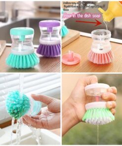 Kitchen Cleaning Liquid Container Brush