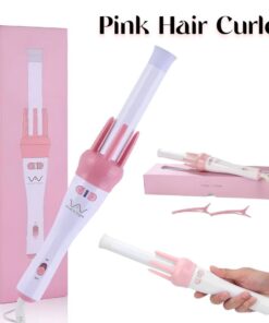 Electric Automatic Pink Curler Roller with Box and Accessories