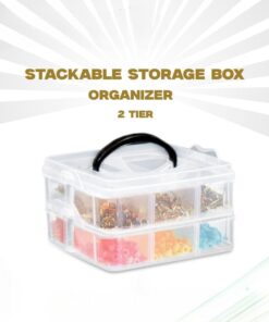 2 Layer Portable Necklace And Ring Storage Box, Double-layer Jewellery Storage Box, Multi-layer Bead Organizer Case