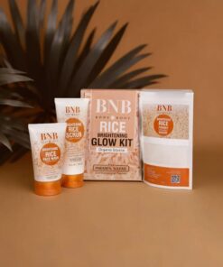 BNB Rice Glow Kit  Rice Facial Skin Care Kit  Brightening Face Scrub