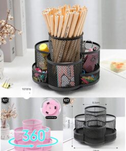 360 rotating desktop organizer iron material