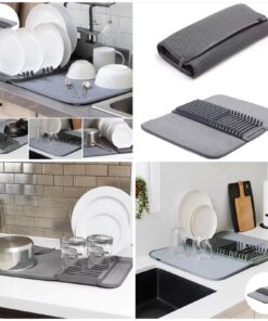 Multipurpose Drain Mat with Dish Stand