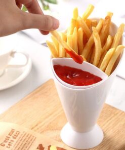 Portable French Fries Cup Snack Storage Box Square Salad Bowl