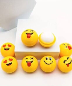 Pack 4 - Cute Emoji Round Shape Lip Balm