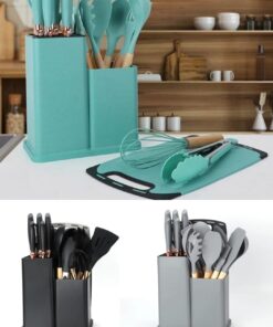 Silicone spoon set 19pcs colour random