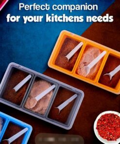 3 Partition Spice  Storage box For kitchen