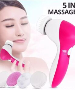 5 In 1 Electric Face Wash Brush Facial Cleansing Device Pore Cleaner Body Skin Cleaning Mini Beauty Massager,5 In 1 Beauty Care Massage Multifunction Facial Cleansing Brush Set