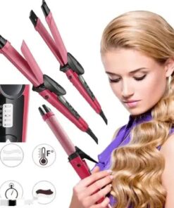 Pro Braun 2 in 1 Hair Straightener & Curler Beauty Set Rod Styling Tool for Women