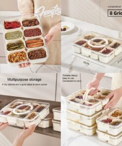 8 grid box with lid heavy quality