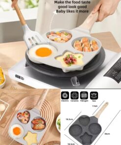 4portion non stick fry pan