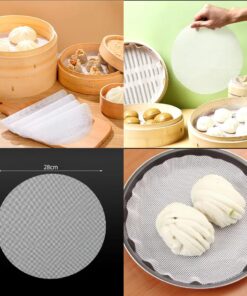 Round steamer mash pad durable thickened reusable silicone (pack of 3)