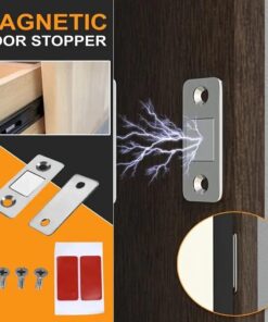 Magnetic Door Catch, Ultra Thin Cabinet Magnets Stainless Steel Cabinet Door Magnetic Catch, Adhesive Cabinet Door Magnets For Kitchen Closet Drawer Magnetic Cabinet Latch`