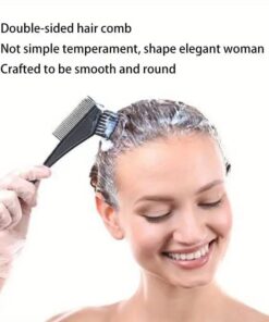 Professional Hair Dye & Styling Brush - Double-Sided, Soft Bristles for Coloring and Perming, Fine Tooth Comb for All Hair Types