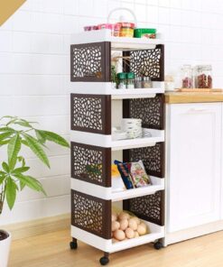 Multi purpose Story Storage trolly Portable Kitchen Home Multipurpose Flower Rack With 4 360 Degree Wheels
