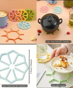 Silicone heat mat  and tea mat pair