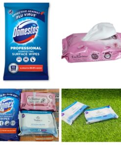 Park Of 3 Domex Multi - Surface & Enchanter Anti - Bacterial Perfume Wipes & Yardley London Anti - Bacterial  Skin Wipes