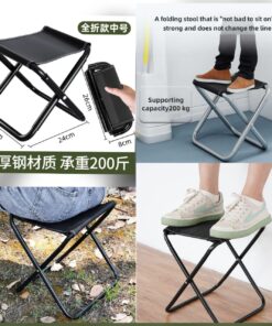 Outdoor Portable Ultralight Folding Chair Small Stool for Fishing Trips and Camping