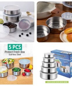 Stainless Steel 5pcs Bowl Set