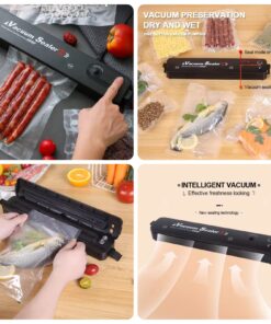 Kitchen Vacuum Food Sealer Automatic Commercial Household Food Vacuum Sealer Packaging Machine with Bags for Choosing