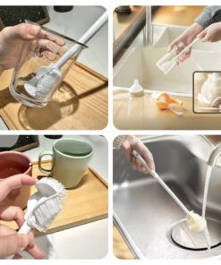 Silicone  Glass Cleaner brush Long-Handle Cup Cleaning Brush - Perfect for Glassware & Tight Spaces, Non-Electric, Commercial Grade