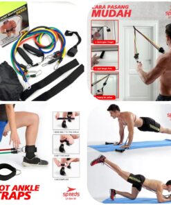11 Pcs Set Home Gym Extreme Workout Fitness Strength Training Power Resistance Bands