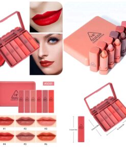 Heng Fang 6 Pcs mini lipsticks Set Travel Size Fancy