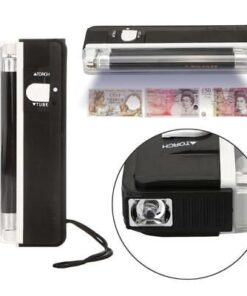 Pocket currency Checker MACHINE cell operated with torch light