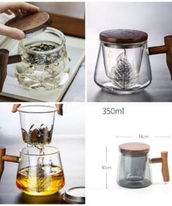 Heat resistant wooden glass lid kauva cup SK