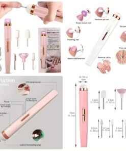 Electric Rechargeable Finishing Touch Flawless Nail Salon  Nail Kit