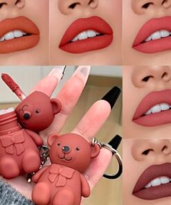 Pack Of 6  Cute Teddy Bear Shape Lipstick