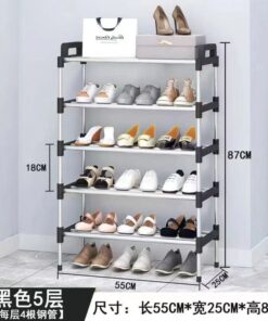 Shoe Rack Steel Rod Available 5 Layer