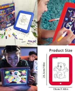 Magic Pad  luminated Drawing Magic Sketchpad - Light Up Drawing Pad - Create Art That Glows With 3 Double Sided Neon Sketch Pens