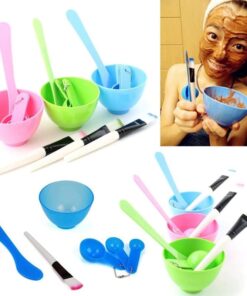 6 Pcs Set DIY Bleach Facial Mask Mixing Bowl with Brush, Spoon, Stick Kit for Facial Care Makeup Bowl for Women