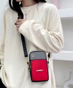 Women Sling Shoulder Bag Multi-pocket Design Crossbody Bag Ladies Multifunction Nylon Phone Purse Causal Travel Small Handbags