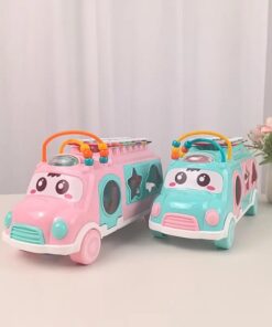 Cartoon Shape Music bus toy  with Musicals xylophone - durable abs plastic, perfect for boys & girls 2-4+ years
