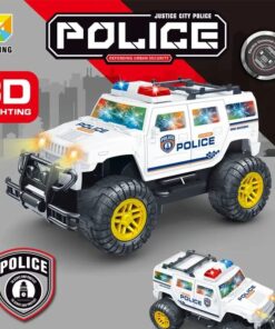 1pc Police Hummer Vehicle - Toy Police Car with Fun Music, Colorful Lights, All-Terrain Steering, Ideal Gift for Kids, Role-Playing Toy, Realistic Sound, Flashing Feature,  (Cell Operated)