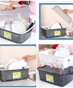 Dish drainer rack with lid SK