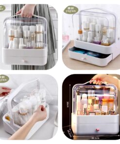 Transparent cosmetic box double sided door with drawer SK