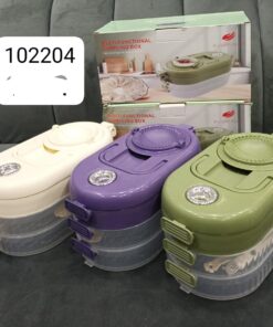 Multifunctional Dumpling Maker, Manual Dough Press Mold, Plastic Dumpling Storage Box